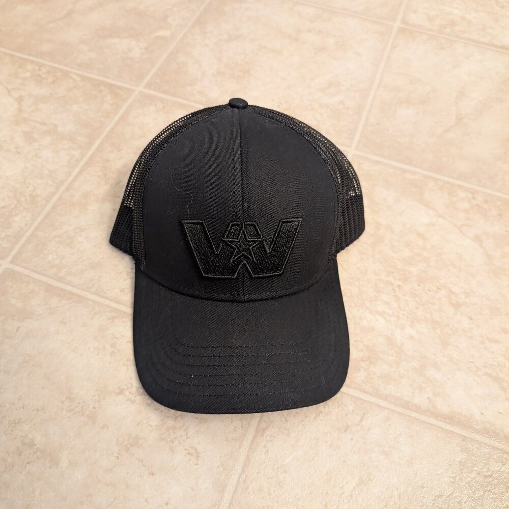 Black Logo Western Star Trucker Hat